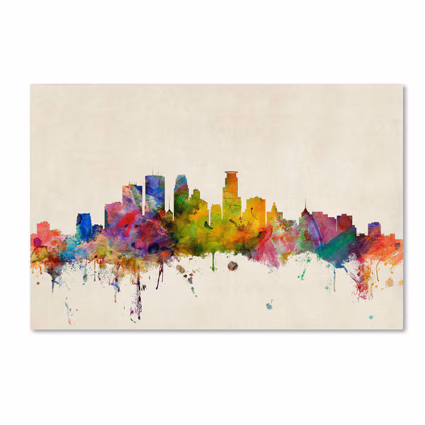 Michael Tompsett 'Minneapolis Minnesota' Canvas Art, 22x32